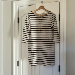 Sézane dress - beige and blue stripes